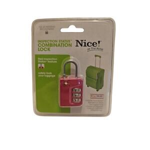 TSA Travel Luggage Lock Travel Smart by Conair 3 Dial Combination‎ PINK